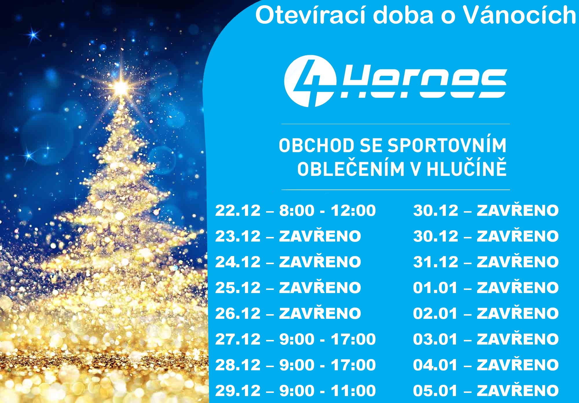 Vánoční otevírací doba