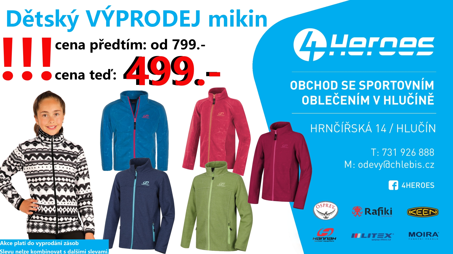 Sleva na dětské mikiny